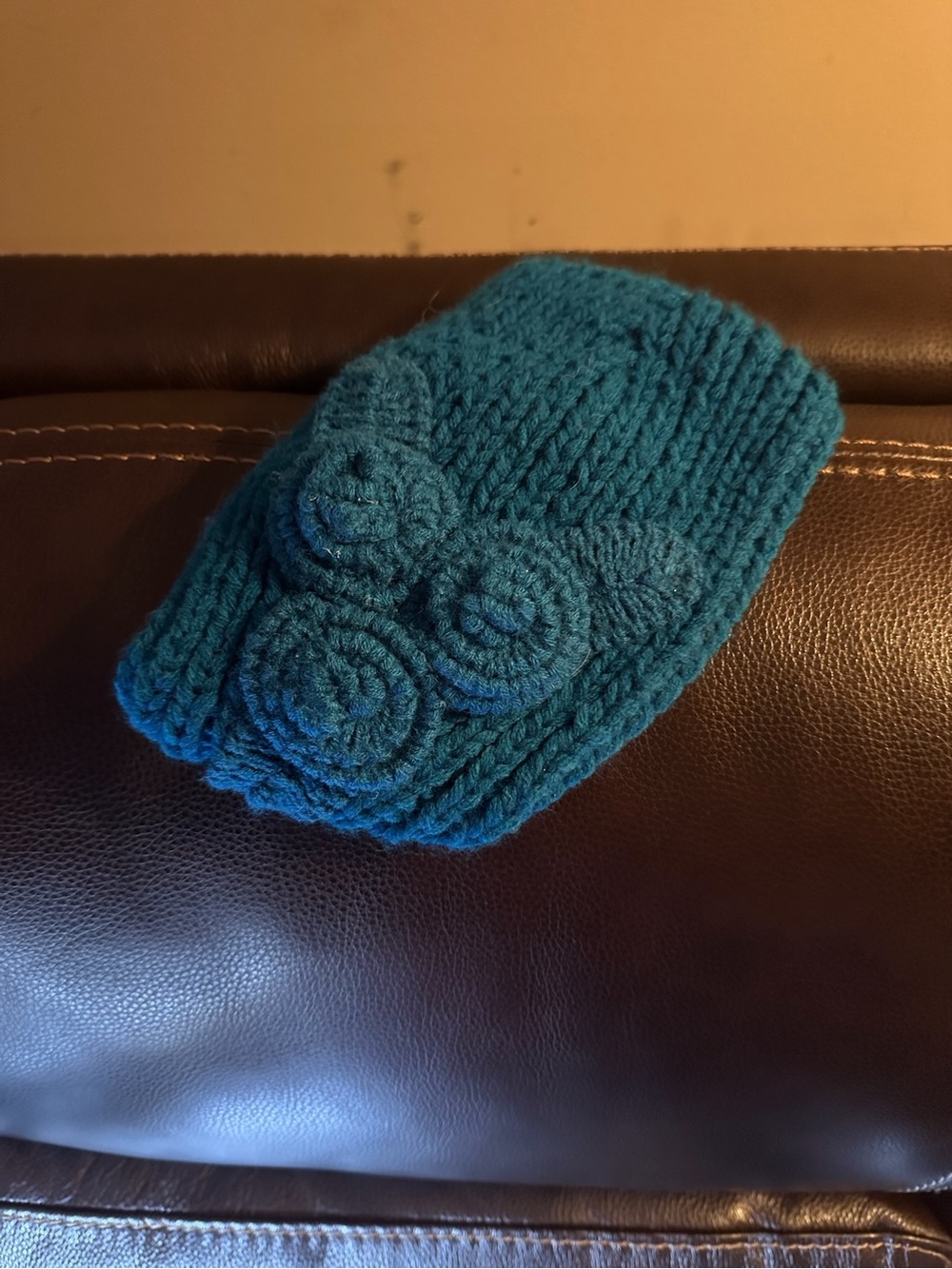 C.C Teal Knit Flower Headband - T1000